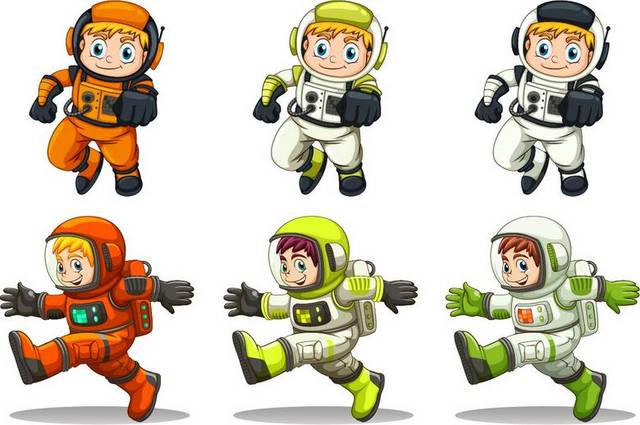 各种卡通宇航员设计素材