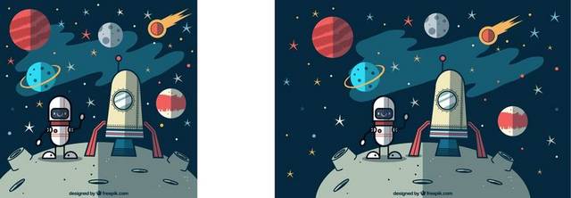 宇航员创意插画素材