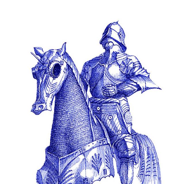 骑士插画素材