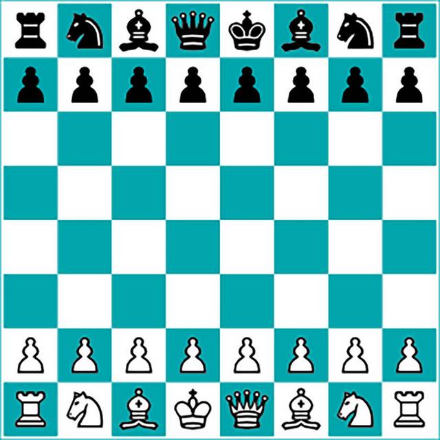 手绘国际象棋棋盘素材