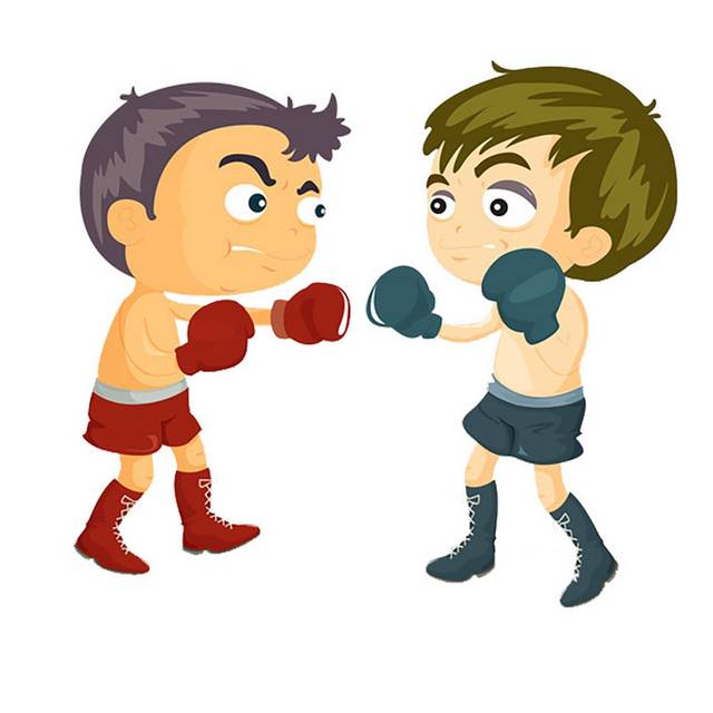 两个卡通拳击手