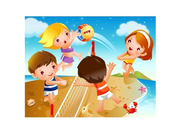 沙滩排球儿童