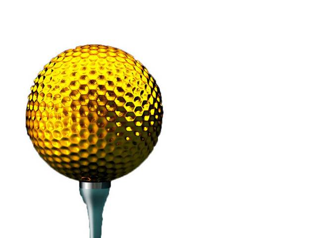 金色高尔夫球元素