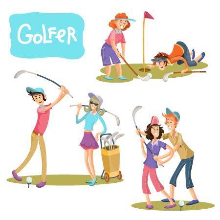 高尔夫运动插画