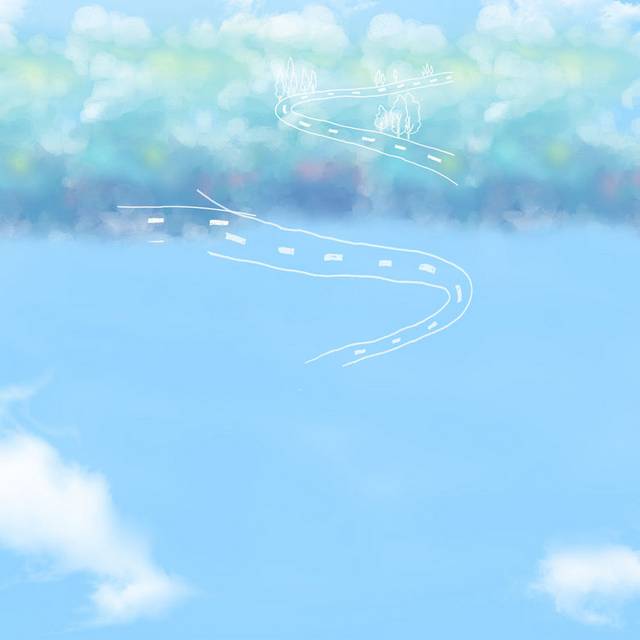 手绘唯美天空元素