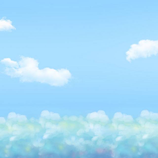 手绘唯美天空元素