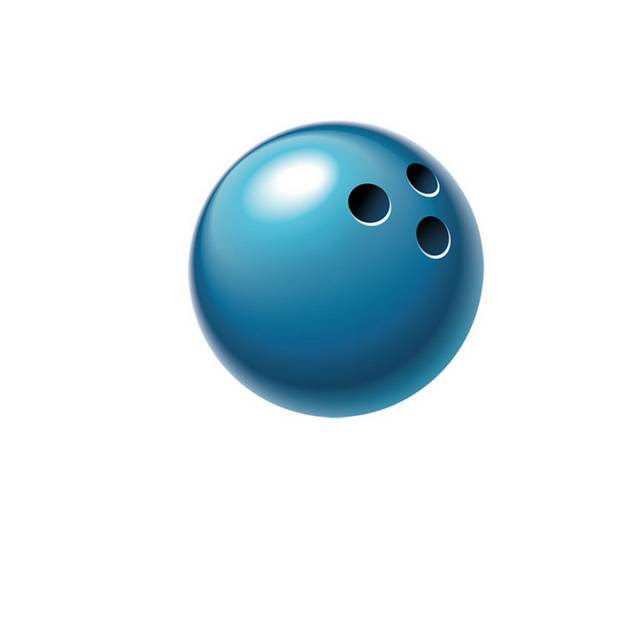 蓝色保龄球元素