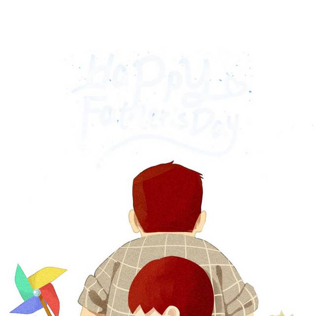 父亲插画设计素材
