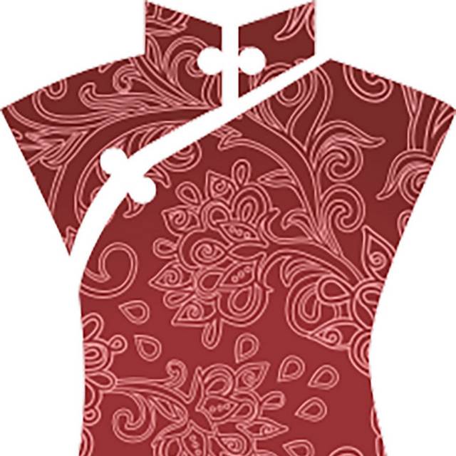 酒红色旗袍