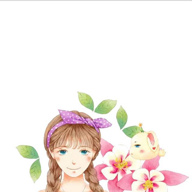 唯美的小女孩插画