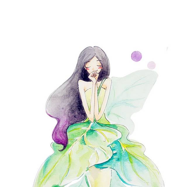 文艺小女孩插画