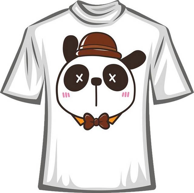 熊猫T恤素材