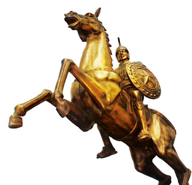 骑马雕塑素材