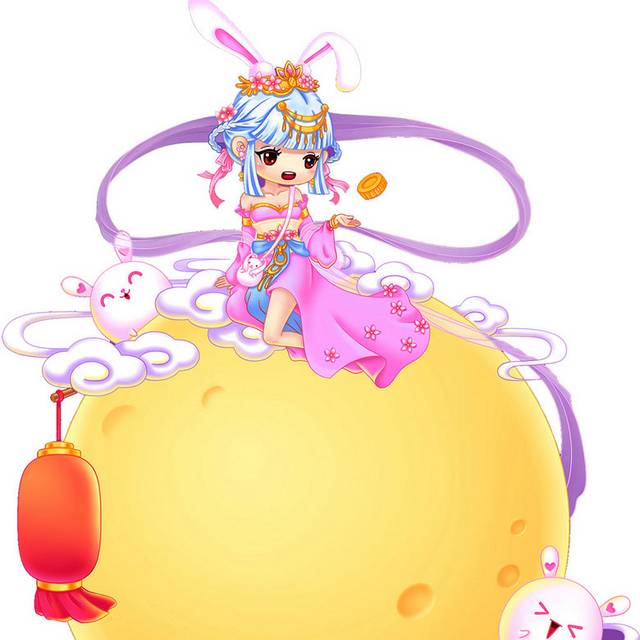 嫦娥奔月卡通元素