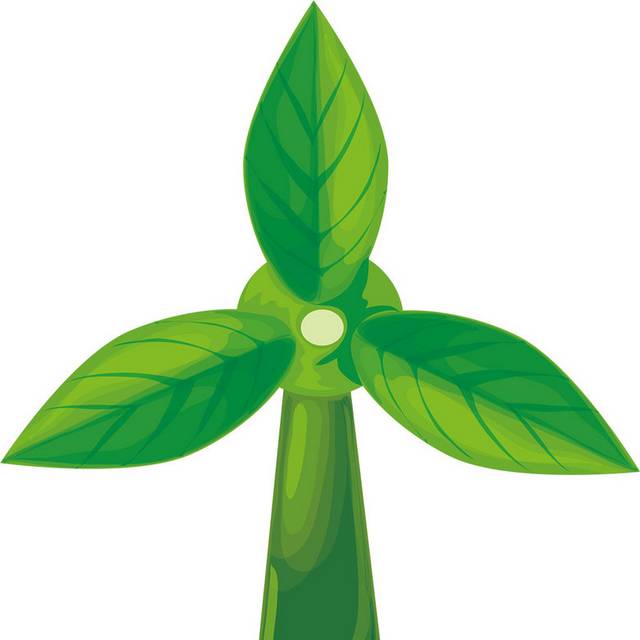 绿色风车环保素材