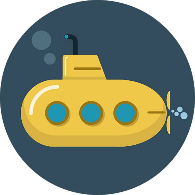 卡通潜艇设计元素