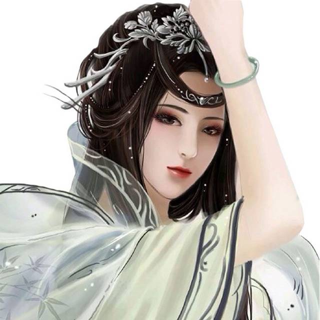 中式美女插画设计素材