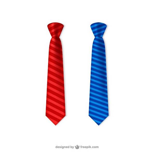 红蓝两条领带