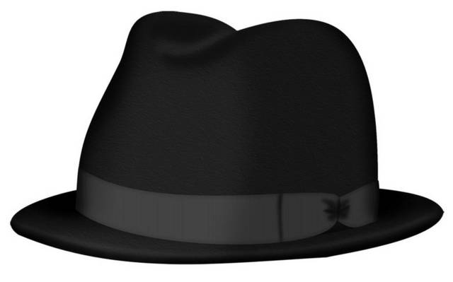 黑色复古帽子