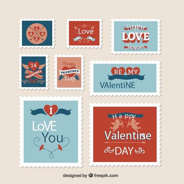 爱情主题邮票合集
