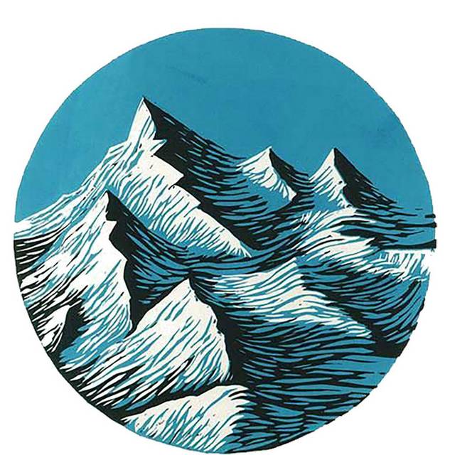 雪山插画