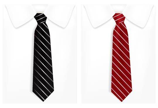 红黑两条领带