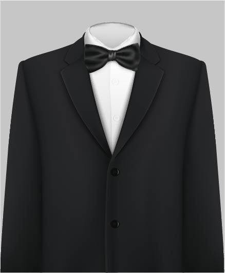 黑色领结和西装