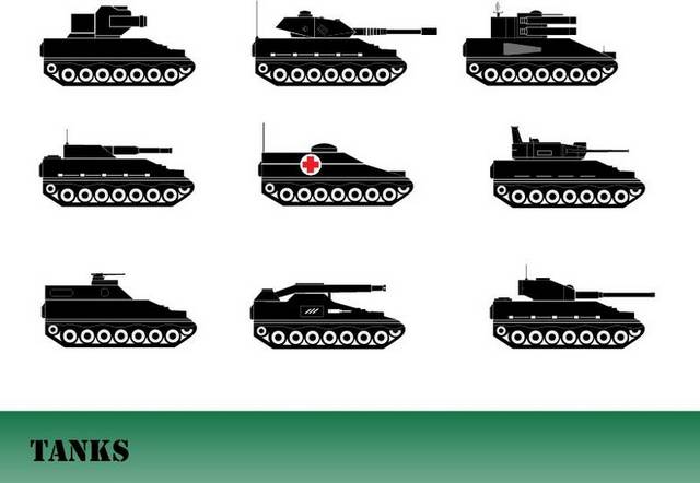 多种不同的坦克