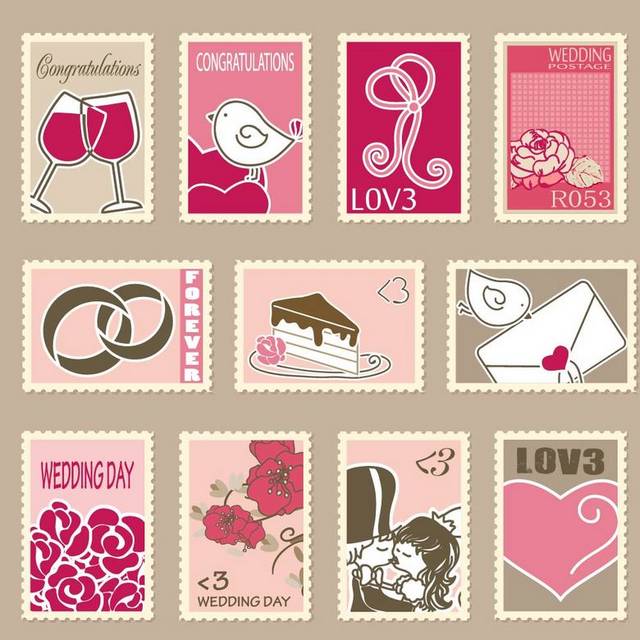 爱情主题邮票