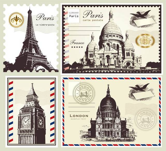 著名建筑物邮票