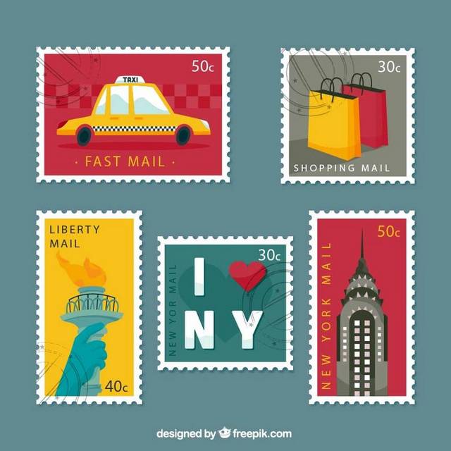 旅游购物主题邮票