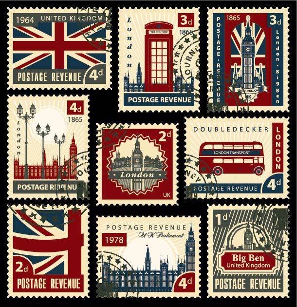 英国元素邮票