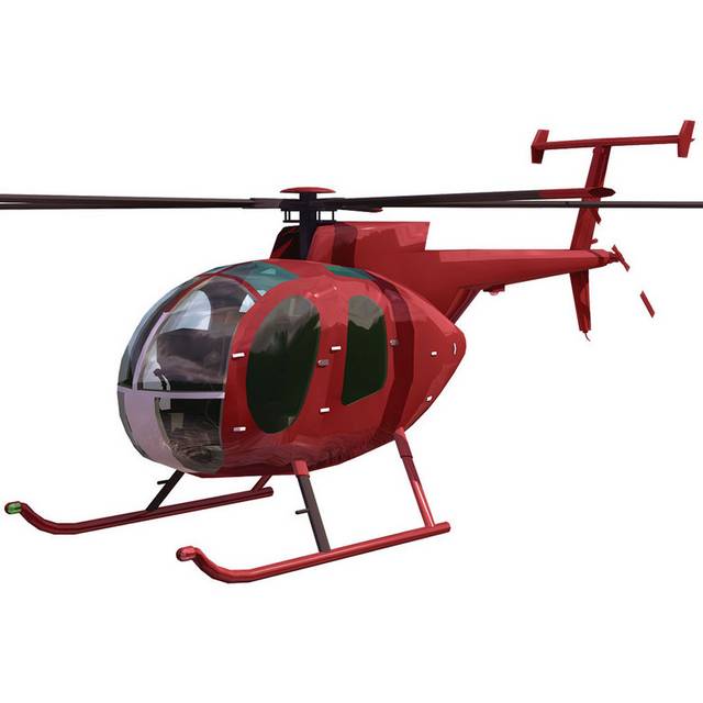 红色直升机设计素材