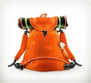橙色旅行背包