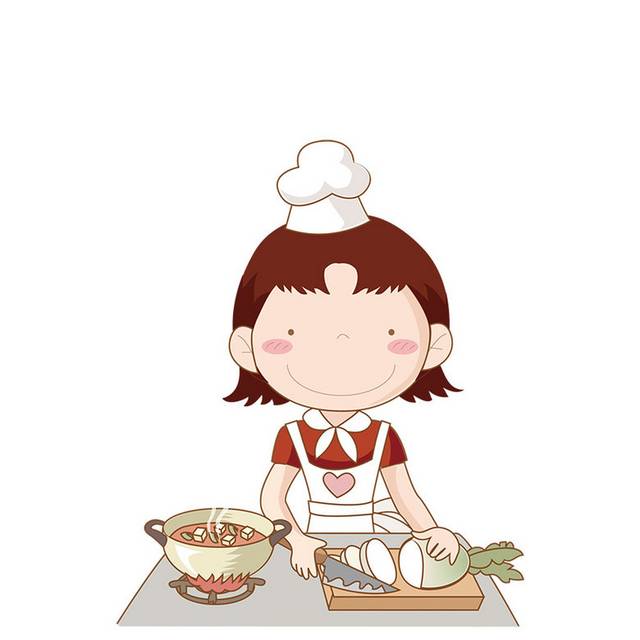 卡通女厨师素材