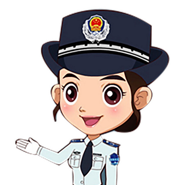 可爱的女交警素材