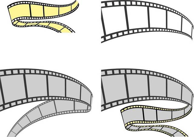 多种颜色胶卷素材