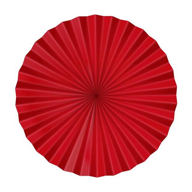 红色圆形折纸标签