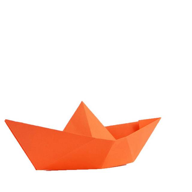 橙色纸船