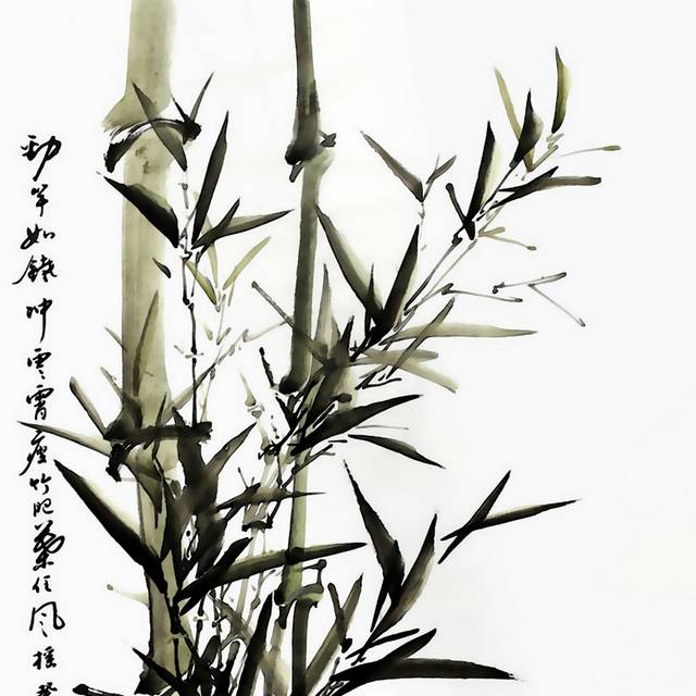 水墨竹子图片元素