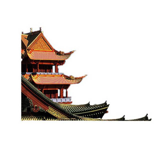 中式屋檐图片