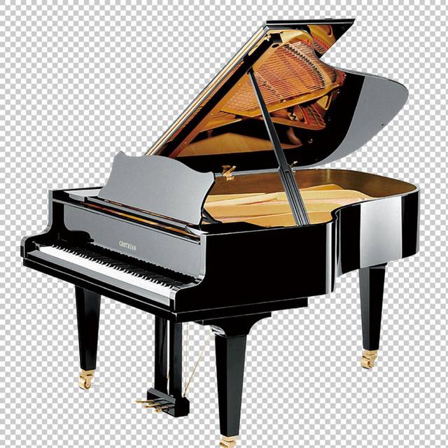 黑色钢琴设计图片