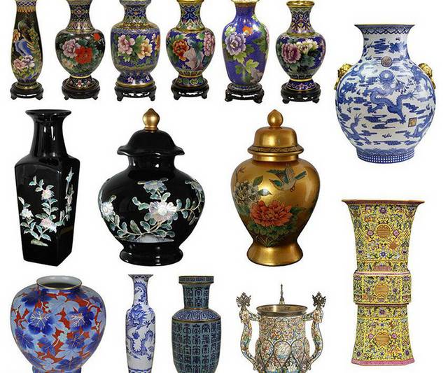 中式陶瓷花瓶合集