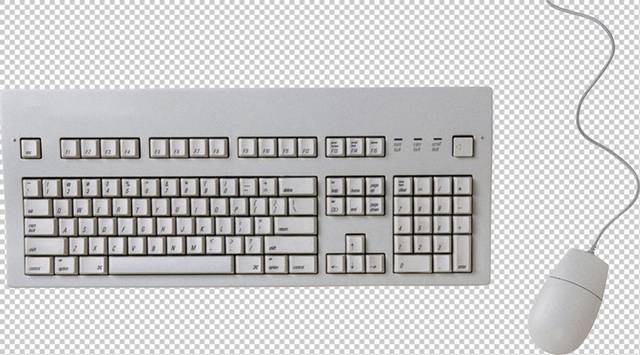 白色电脑键盘设计元素