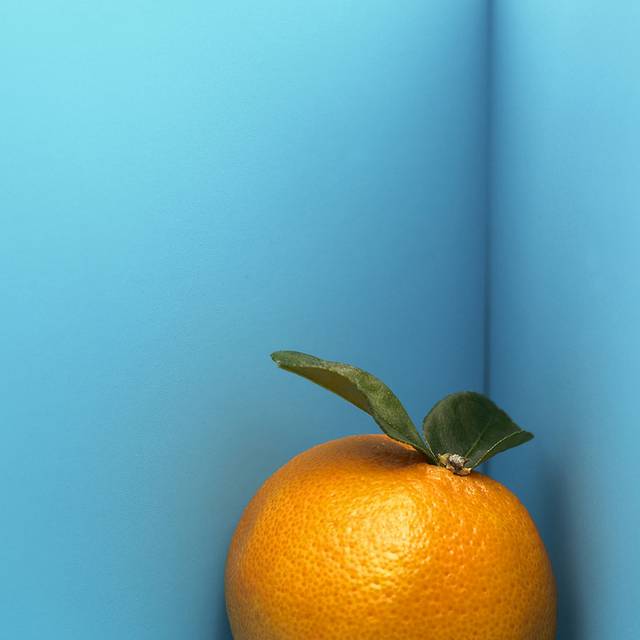 蓝色橘子素材