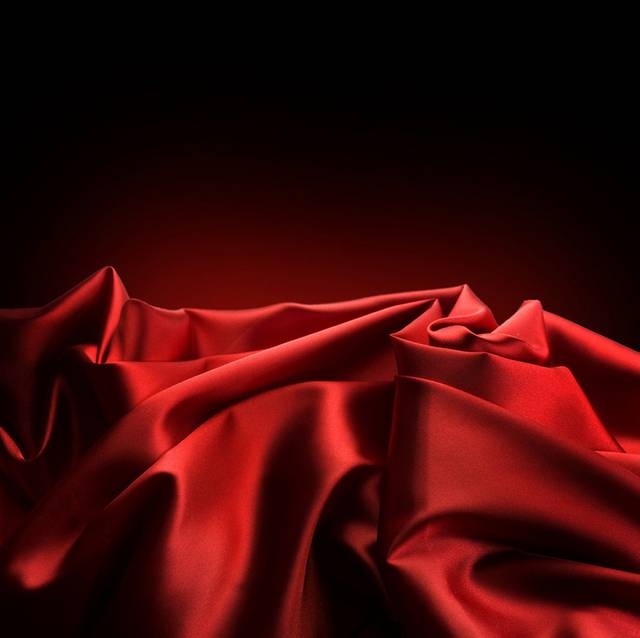红色丝绸元素