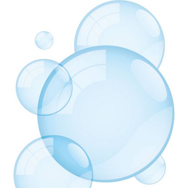 蓝色透明气泡素材