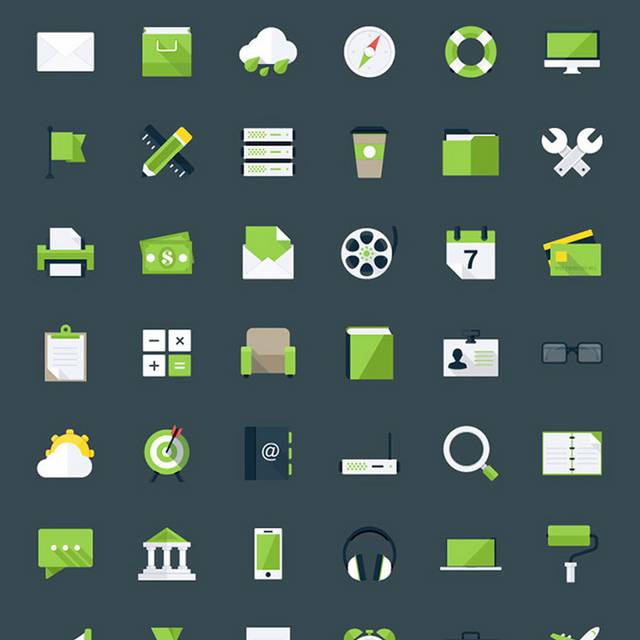 绿色icon图标素材