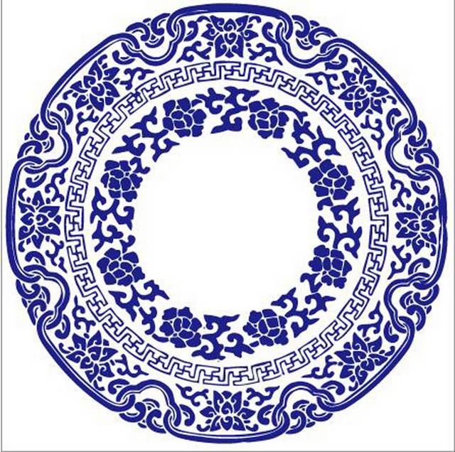 青花瓷盘子设计元素