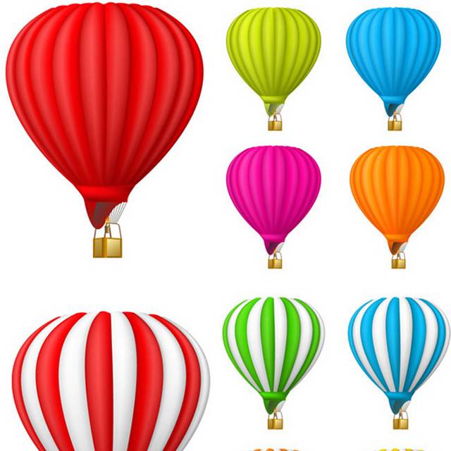 多个热气球设计元素下载